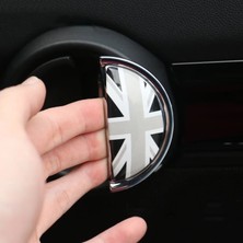 RoseTR Mini Cooper Iç Kapı Kolu Kaplama Sticker Union Jk Gray Jk Rainbow Checker