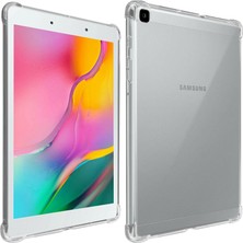 TahTicMer Samsung Galaxy Tab A T295 Silikon Kılıf Antişok Şeffaf Tampon Darbeye Dayanıklı 8 Inç