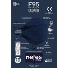 Nefes F95 N95 Kore Tipi Ffp2 5 Renk Maske 50'li