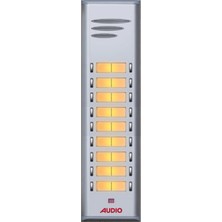 AUDIO 004849 Basic Serisi Çift Butonlu Zil Paneli 18LI