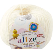 Alize Cotton Gold Hobby New El Örgü Ipi Renk Kodu: 62 - Açık Krem