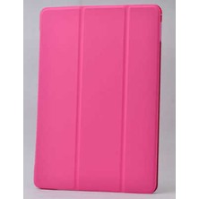 noktaks - Apple iPad 6 Air 2 - Tablet Kılıfı Smart Cover Standlı 1-1 Kılıf - Pembe Koyu