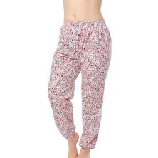 Seher Yıldızı Seher Kadın Uzun Tek Alt Pijama Çiçek Desenli Kışlık Battal Boy -3 Adet