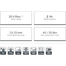 Crown CT21076HMX-2 Bmc 20 V 2 Ah 13 mm Akülü Vidalama