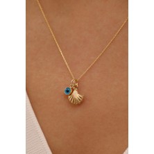 Milet Kuyumculuk 14 Ayar Altın Istiridye Göz Forze Zincir Kolye