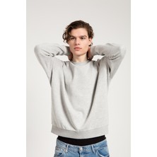 Jahr Marc Oversize Asit Yıkamalı Gri Erkek Sweatshirt