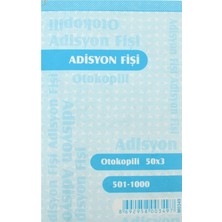 Umur Armat Otokopili Adisyon Fişi 9X14 cm 3 Nüsha 50 Sayfa