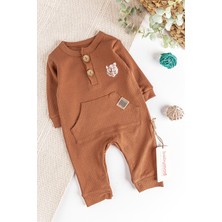 Babymod Natural Kaplan Figürlü Erkek Bebek Tulum