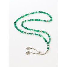 Zeynep Büyükbay Yeşil Akik Doğal Taş Tesbih 99'Lu