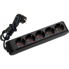 Viko ML-90133503 Multi-Let 5li Priz Çocuk Korumalı Topraklı Klemensli 3 Metre Kablolu Siyah Grup Priz