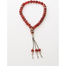 Zeynep Büyükbay Kızıl Akik Doğal Taş Tesbih 33'lü