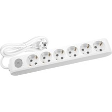 Viko ML-90117603 Multi-Let 6lı Anahtarlı Çocuk Korumalı Topraklı 3 Metre Kablolu Grup Priz
