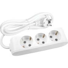 Viko ML-90113303 Multi-Let 3lü Priz Çocuk Korumalı Topraklı 3 Metre Kablolu Grup Priz