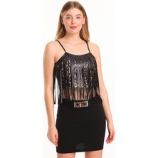 Sense Metal Toka Detaylı Scuba Krep  Mini Etek | ETK33930