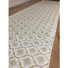 Finezza Melisa Damask Baskılı Duck Kumaş Krem/Gold Runner 40*140 cm - 501