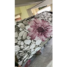 Meka Home Taşlı Model Lastikli Kadife Halı Örtüsü