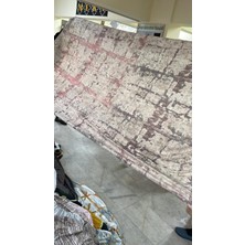 Meka Home Jet Pembe Model Lastikli Kadife Halı Örtüsü