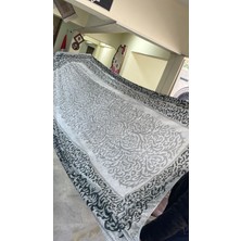 Meka Home Meka Gri Model Lastikli Kadife Halı Örtüsü