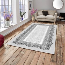 Meka Home Meka Gri Model Lastikli Kadife Halı Örtüsü