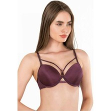 Le Jardin  7008 01 75 Micro Kapli İpli Push-Up Sütyen Bordo