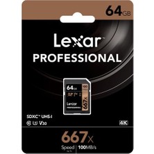 Lexar 64 GB Professional 667X Sdxc Uhs-I Sd Kart