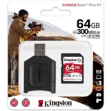 Kingston 64GB Canvas React Plus Uhs-Iı SD Hafıza Kartı MLPR2/64GB