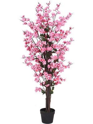 Nettenevime Yapay Ağaç Pembe Japon Kiraz Çiçeği Bahardalı Ağacı Sakura Çiçeği Çalılı 150CM