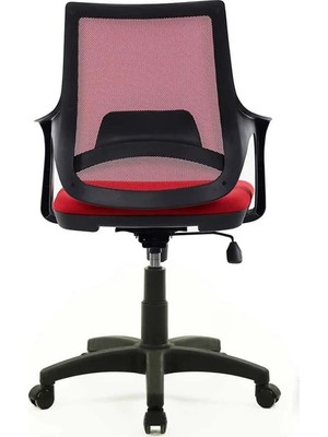 Kaya Ofis Mobilya Fileli Çalışma Koltuğu Kırmızı