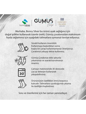 Bonny Silver Koku Yapmayan Soket Kadın Gümüş Çorap 5'li Paket