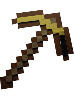 Payitaht Tablo Minecraft Altın Kazma 3 Boyutlu Ahşap Duvar Dekorasyonu