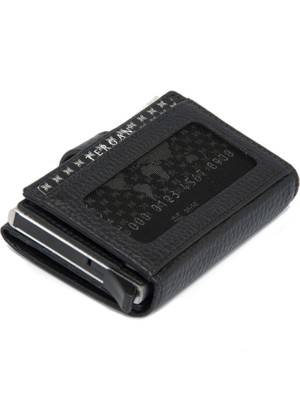 Tergan Siyah Deri Unisex Kredi Kartlık 00263A41