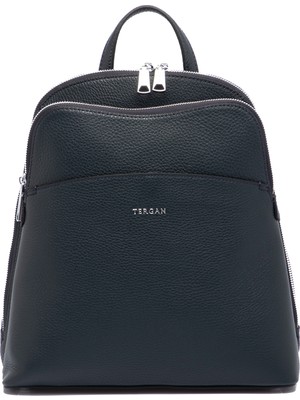 Tergan Lacivert Deri Kadın Sırt Çantası 79802A38