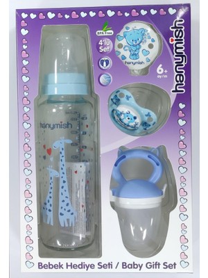 Hanymish Bebek Hediye Seti 4'lü Mavi
