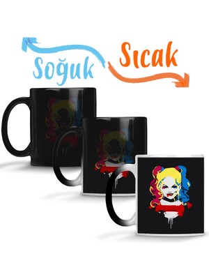 Baskı Dükkanı Arlequina Sihirli Kupa Bardak Porselen