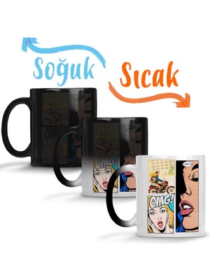 Baskı Dükkanı Vitage Omg Sihirli Kupa Bardak Porselen