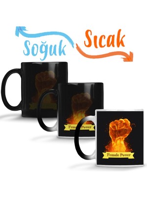 Baskı Dükkanı Female Power 1 Sihirli Kupa Bardak Porselen