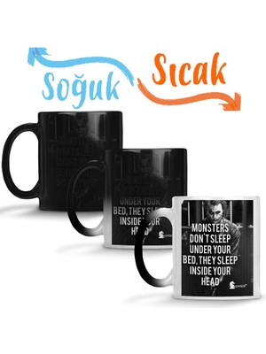 Baskı Dükkanı Frases Do Coringa Sihirli Kupa Bardak Porselen