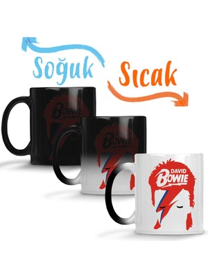 Baskı Dükkanı David Bowie Sihirli Kupa Bardak Porselen