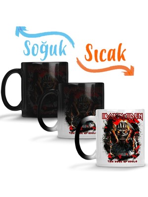 Baskı Dükkanı Iron Maiden Sihirli Kupa Bardak Porselen