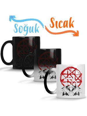 Baskı Dükkanı Alphonse Elric Sihirli Kupa Bardak Porselen