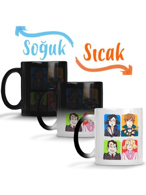 Baskı Dükkanı Animais Fantasticos Sihirli Kupa Bardak Porselen