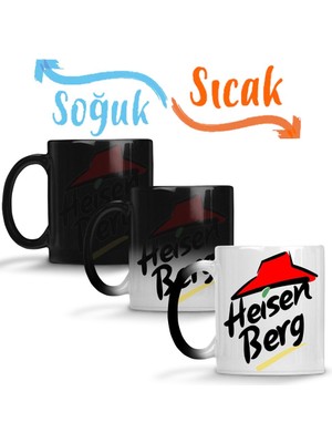 Baskı Dükkanı Heisenberg Breaking Bad Logo Refrigerante Sihirli Kupa Bardak Porselen