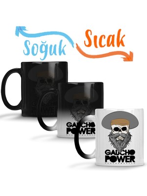 Baskı Dükkanı Gaucho Power Sihirli Kupa Bardak Porselen