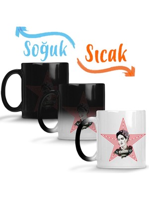 Baskı Dükkanı Frida Kahlo 09 Sihirli Kupa Bardak Porselen