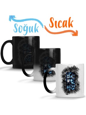 Baskı Dükkanı Doctor Who Sihirli Kupa Bardak Porselen