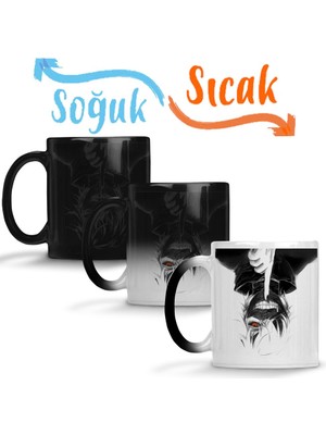 Baskı Dükkanı Kaneki Tokyo Ghoul Sihirli Kupa Bardak Porselen