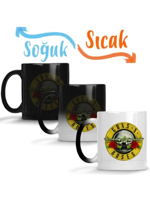 Baskı Dükkanı Guns N Roses 02 Kopya Sihirli Kupa Bardak Porselen