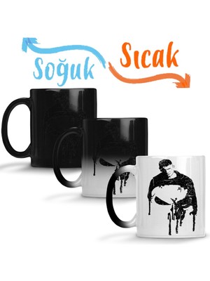 Baskı Dükkanı Justiceiro Modelo Sihirli Kupa Bardak Porselen