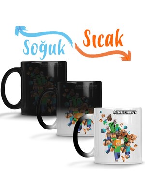 Baskı Dükkanı Minecraft Sihirli Kupa Bardak Porselen