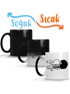 Baskı Dükkanı Usopp One Piece 01 Sihirli Kupa Bardak Porselen